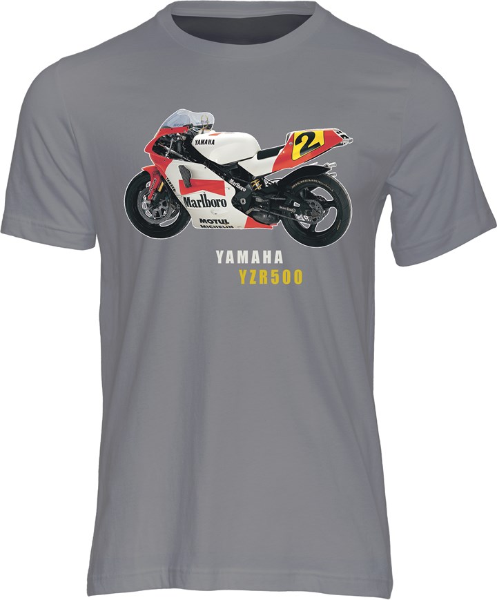Yamaha YZR500 T-shirt Charcoal - click to enlarge