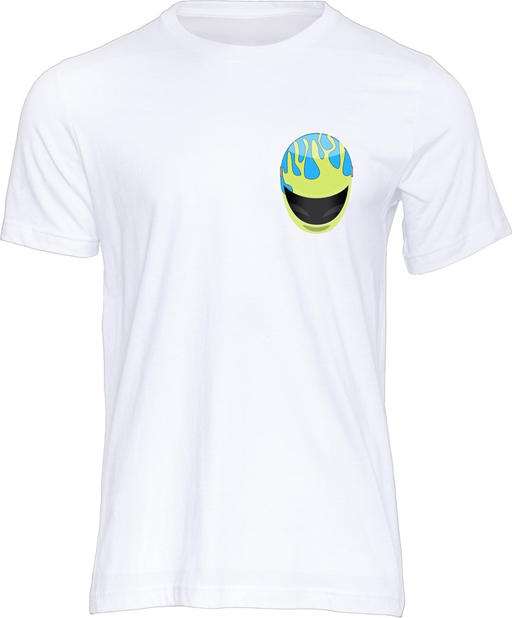 Milky Quayle Helmet T-shirt White - click to enlarge