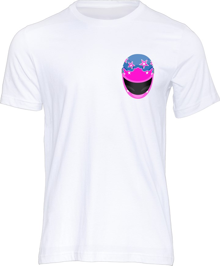 Jim Moodie Helmet T-shirt White - click to enlarge