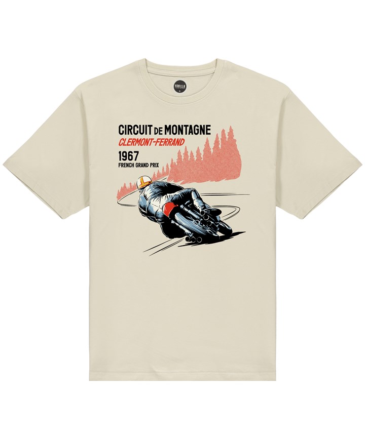 Mike Hailwood Honda Six T-shirt Light Sand - click to enlarge