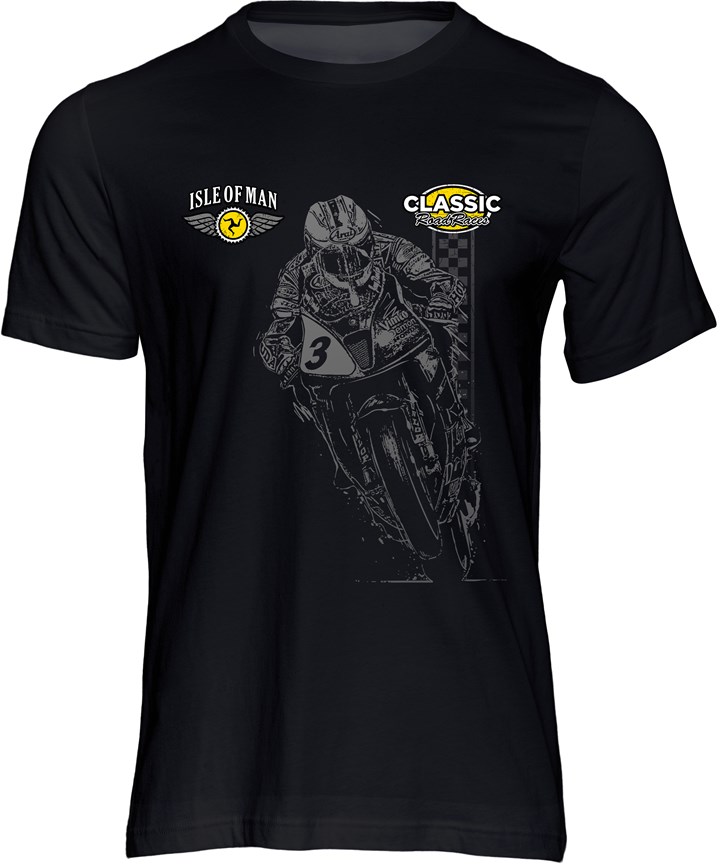Isle of Man Classic Road Races Shadow Bike T-shirt - click to enlarge