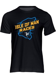 Isle of Man Course Map and 3 Legs T-shirt