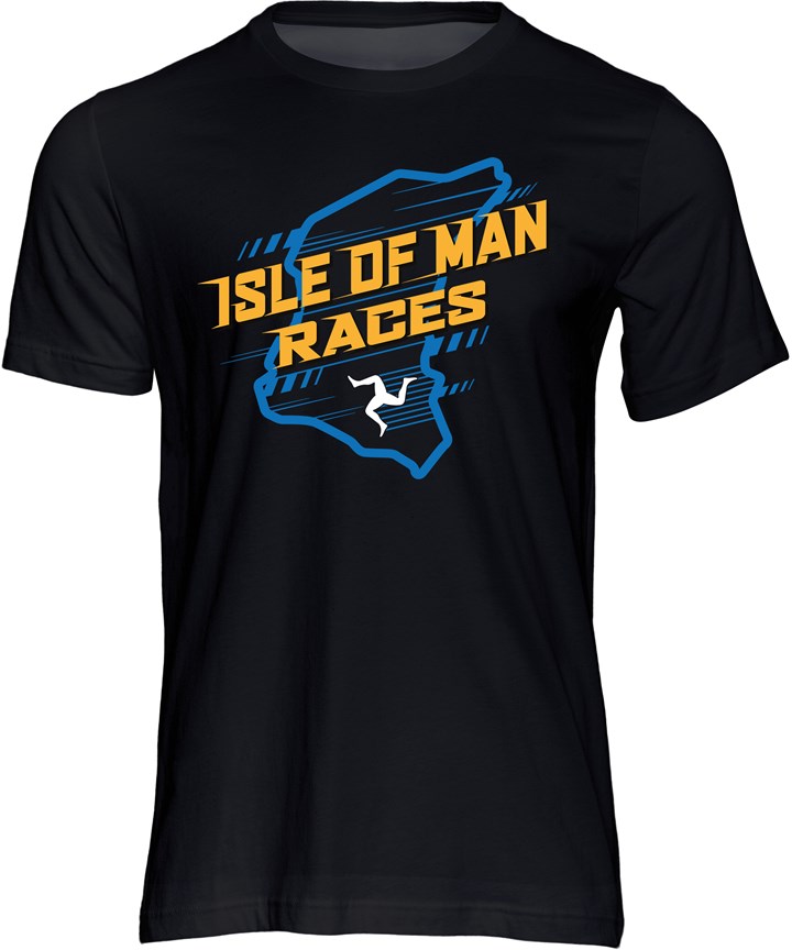 Isle of Man Course Map and 3 Legs T-shirt - click to enlarge