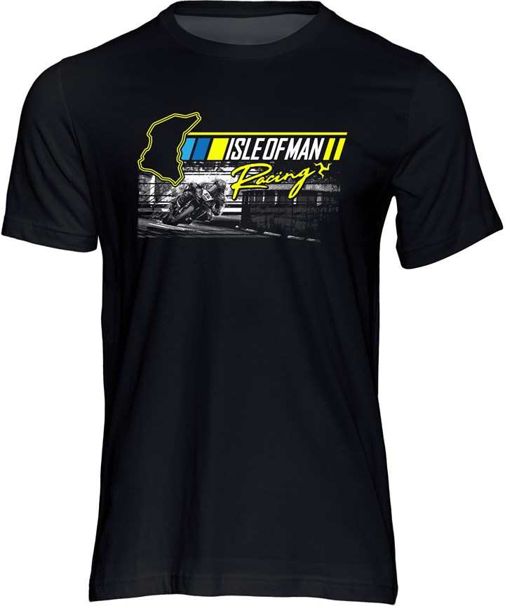 Road Racing Rider and Course Map T-shirt - click to enlarge