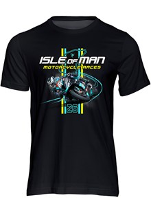 Isle of Man Road Racing 2026 Rider and Stripe T-shirt