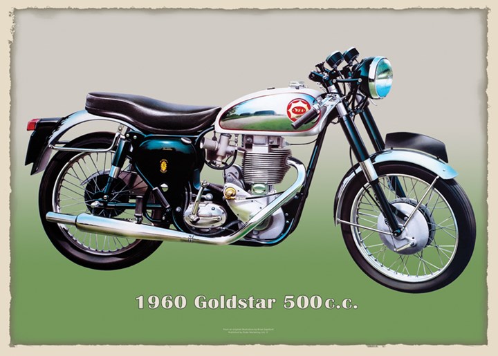 BSA Goldstar 500cc 1960 Metal Sign - click to enlarge