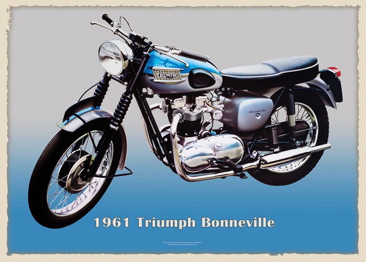 Triumph Bonneville 1961 Metal Sign - click to enlarge