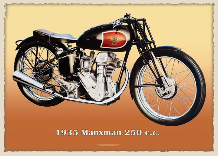 Excelsior Manxman 250cc Metal Sign - click to enlarge