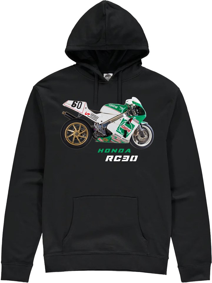 Honda RC30 Hoodie Black - click to enlarge