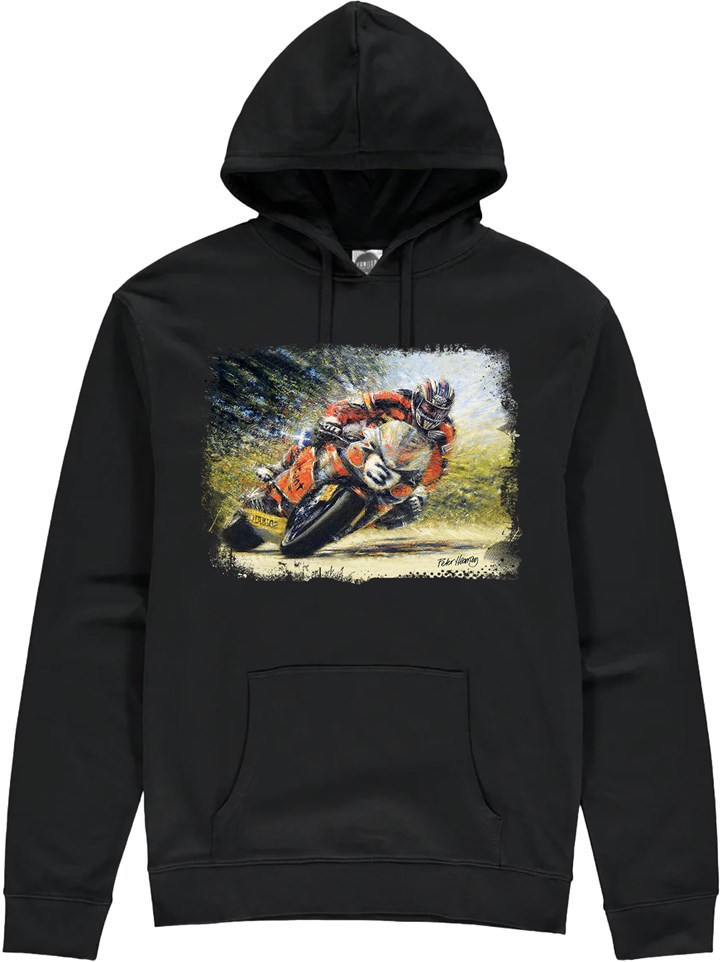 John McGuinness Art Print Hoodie Black - click to enlarge
