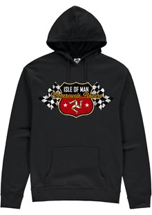 Road Racing Shield and Chequered Flags Hoodie