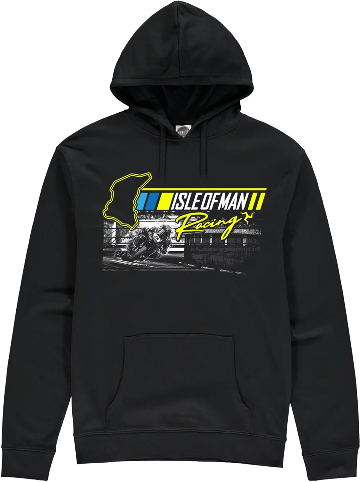 Road Racing Rider and Course Map Hoodie - click to enlarge