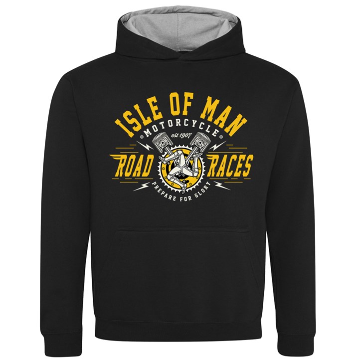IOM Road Races Prepare for Glory Kids Hoodie - click to enlarge