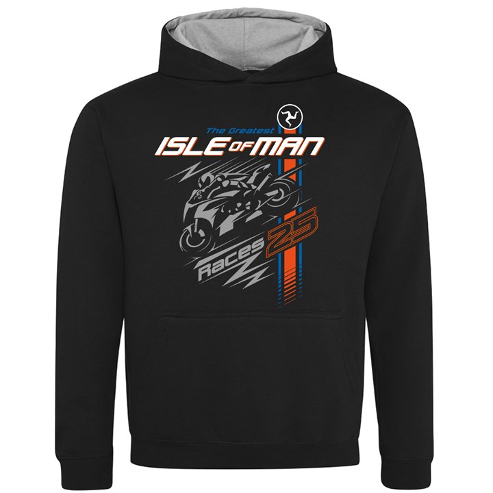 IOM Road Races The Greatest Races 25 Kids Hoodie - click to enlarge