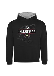 IOM Road Races Mountain Course Map Kids Hoodie