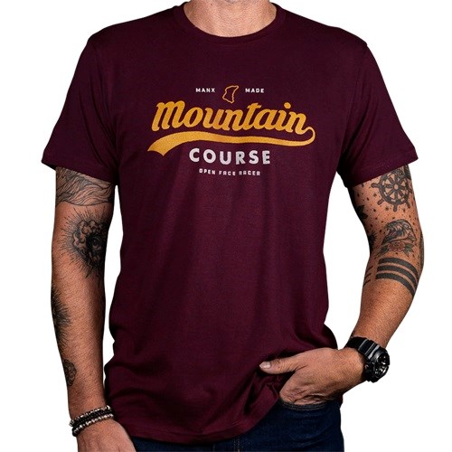 The Mountain Course T-Shirt, Burgundy - click to enlarge