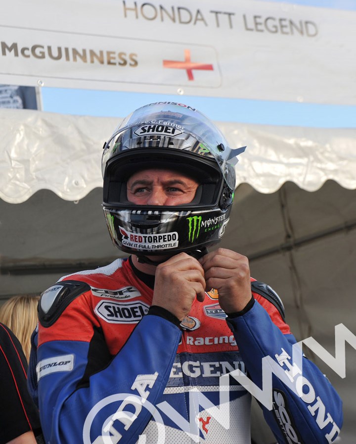 John McGuinness TT 2011 Superbike Race Face - click to enlarge