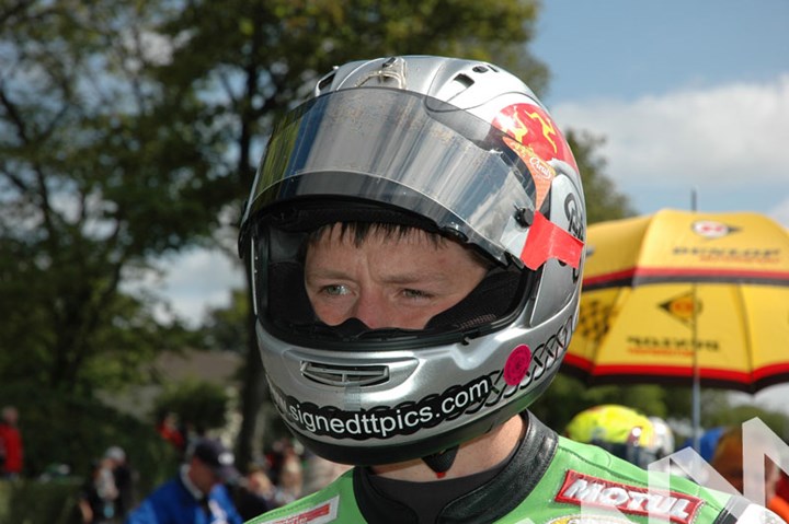 Dan Kneen TT 2011 in Helmet - click to enlarge