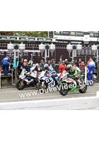 Michael Dunlop, Guy Martin and James Hillier in the pits