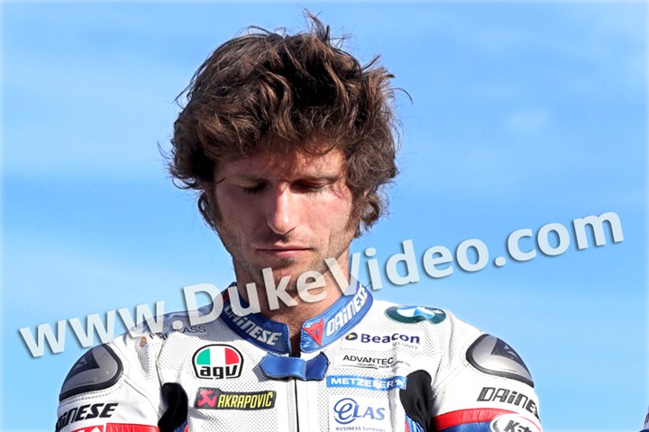Guy Martin in thought TT Practice 2015 - click to enlarge