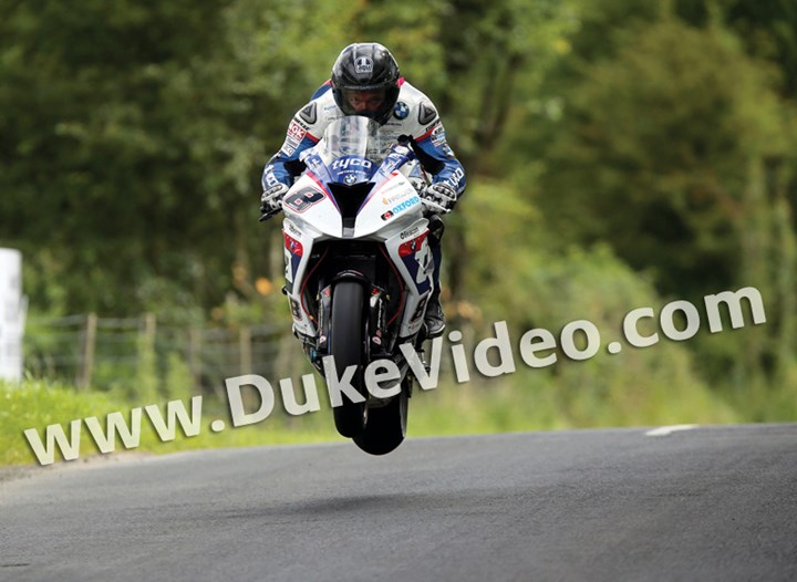 Guy Martin in action at Armoy Road races - click to enlarge