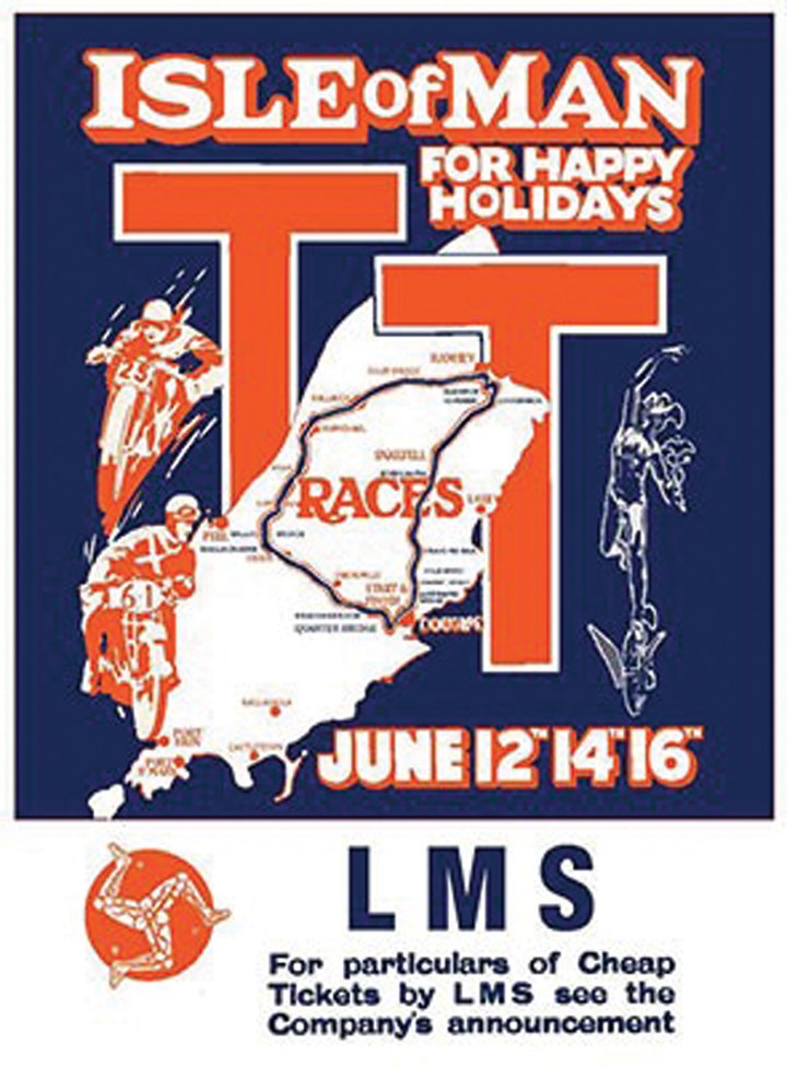 Isle of Man vintage TT Railway Metal Sign - click to enlarge