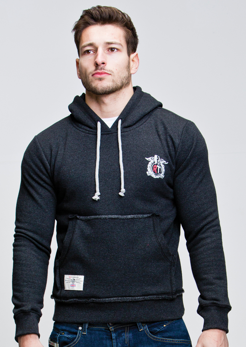 RT Crest (Mens) Anthracite Pullover Hoodie : Isle of Man TT Shop