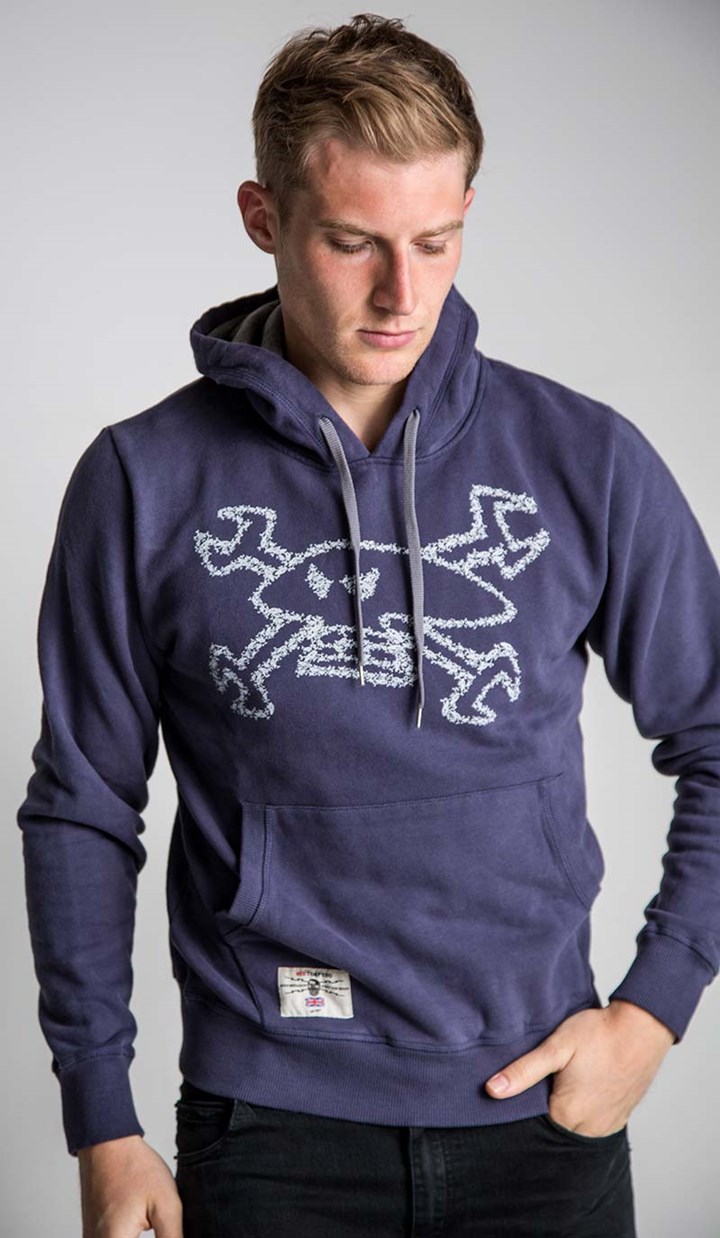 Spannerswarm 2017 (Mens) Pullover Hoodie Navy/Silver - click to enlarge