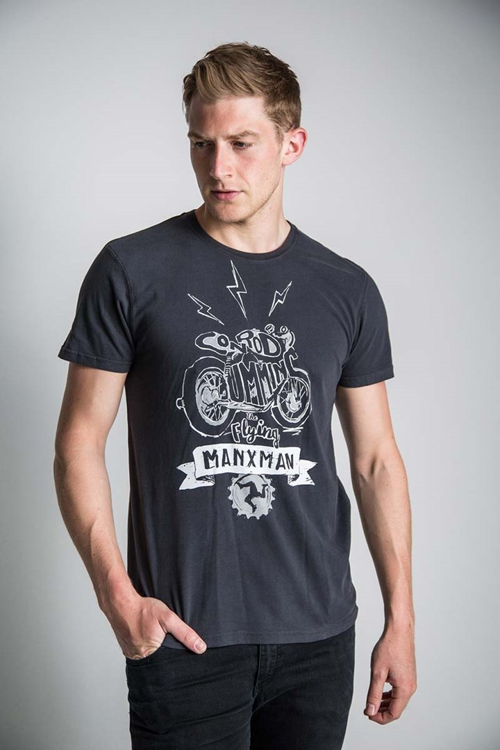 Flying Manxman (Mens) Black T-Shirt - click to enlarge