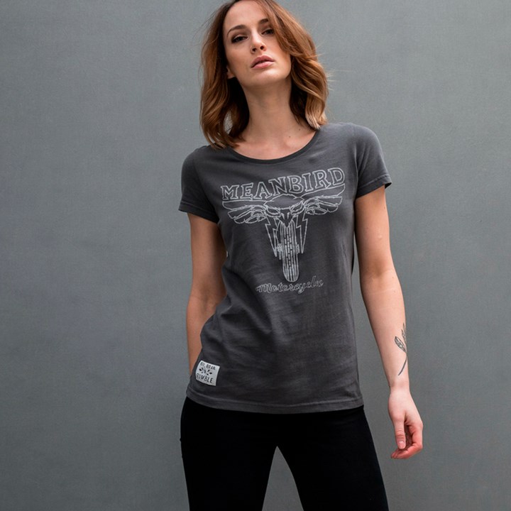 MBM RIP (RoadRunner UK) Ladies T-Shirt Graphite - click to enlarge