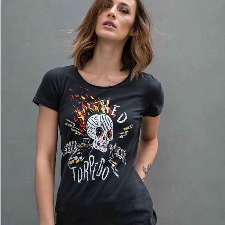 Speed Demon Ladies T-Shirt Black - click to enlarge