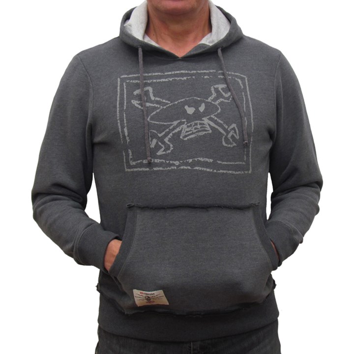 Chalkskull (Mens) Graphite/Silver Hoodie - click to enlarge