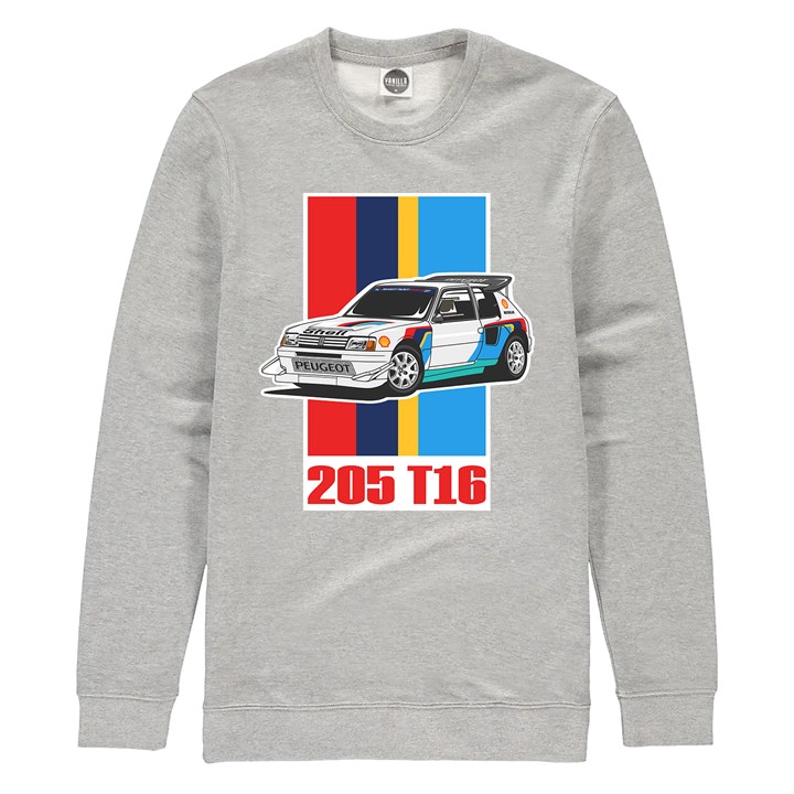 Group B Monster Peugeot 205 T16 Sweatshirt Heather Grey - click to enlarge
