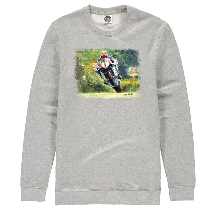 David Jefferies Art Print Sweatshirt Heather Grey - click to enlarge
