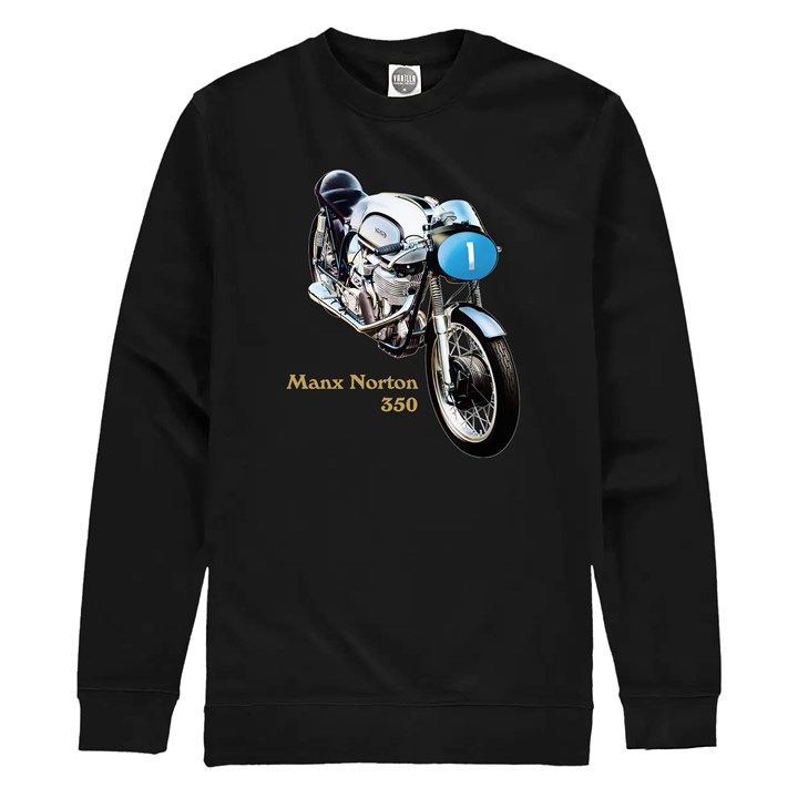 Manx Norton 350 Sweatshirt Black - click to enlarge