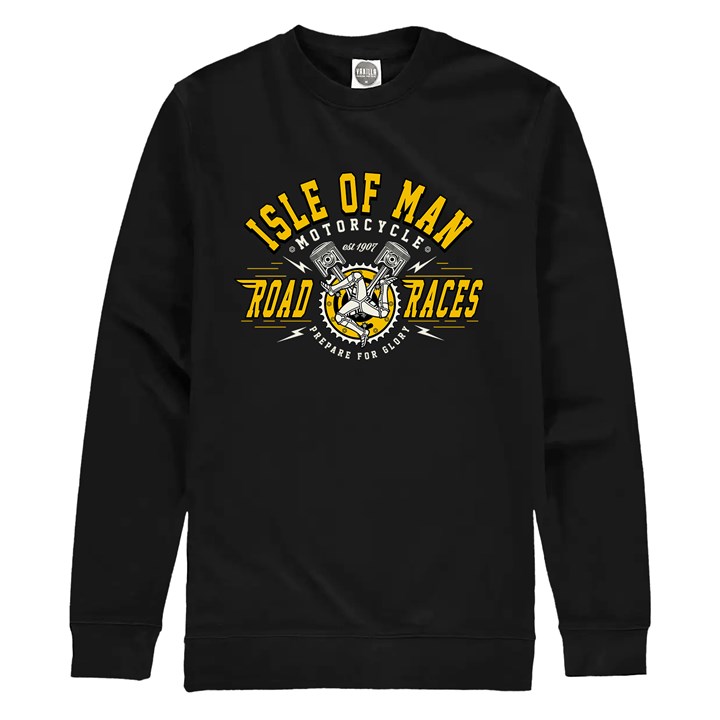 IOM Road Races Prepare for Glory Sweatshirt, Black - click to enlarge