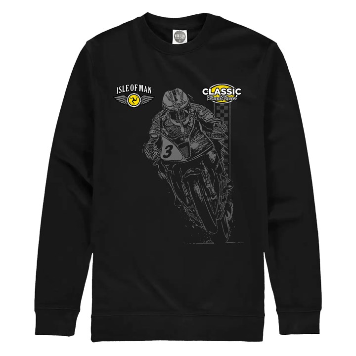Isle of Man Classic Road Races Shadow Bike Sweatshirt - click to enlarge