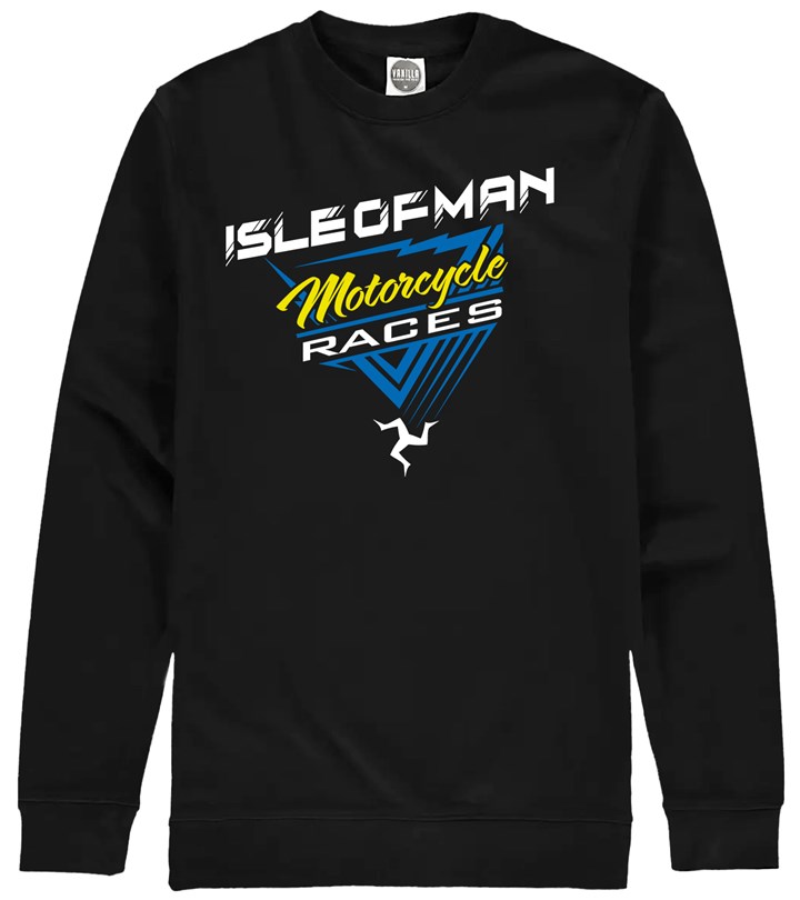Isle of Man Motorcycle Races and 3 Legs Sweatshirt - click to enlarge