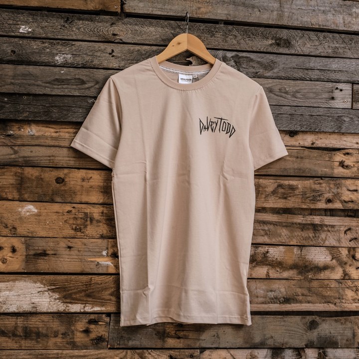Davey Todd Lightning Bolt T-shirt, Beige - click to enlarge