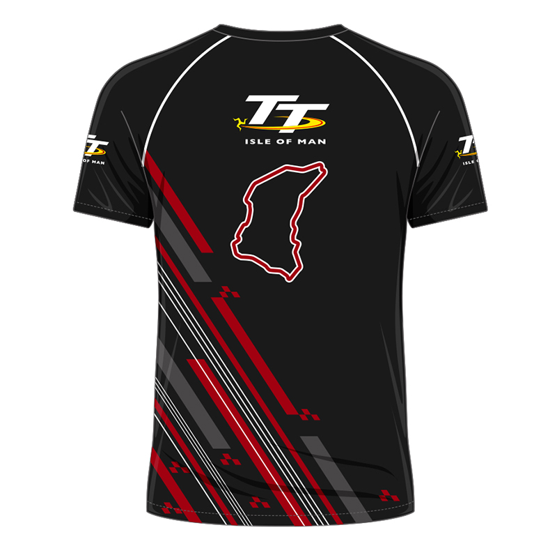 TT All over Print T-Shirt with Red Stripes : Isle of Man TT Shop
