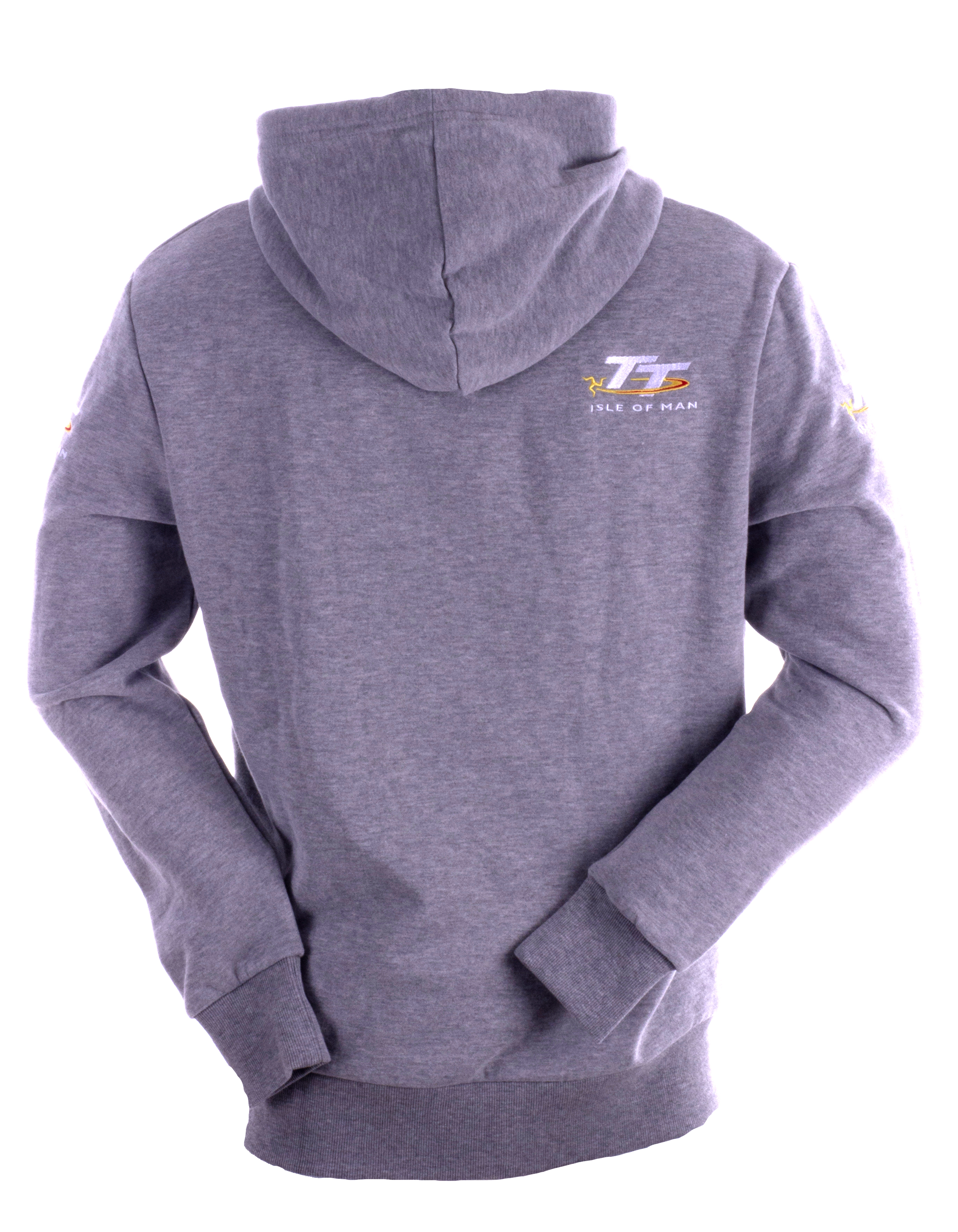 Felpa Con Cappuccio Isle Of Man TT – Uomo – Grigio Scuro Mélange – Taglia XXL