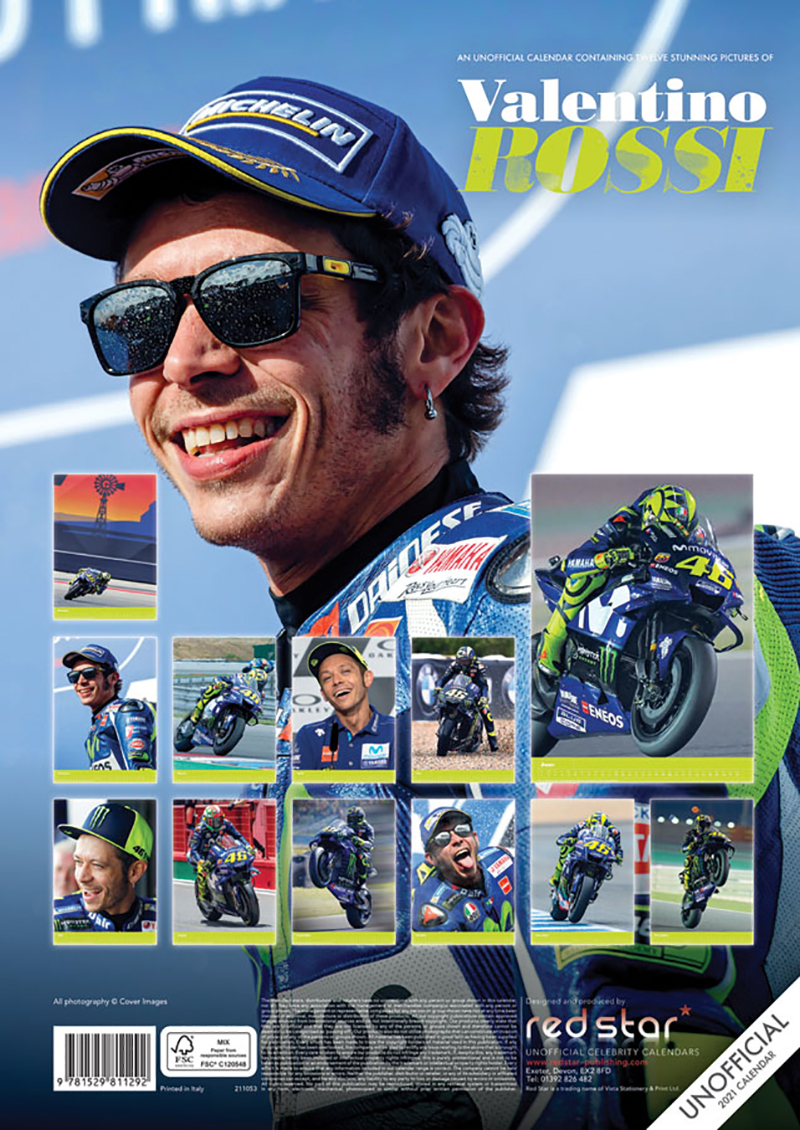Valentino Rossi 2021 A3 Poster Calendar 15% OFF MULTI ORDERS! 