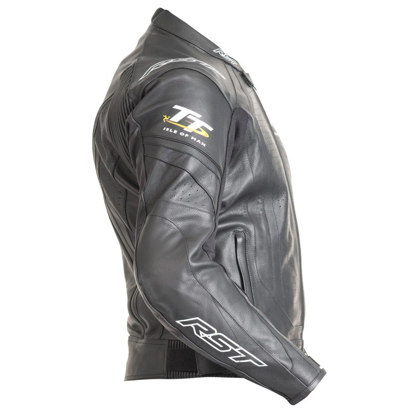 RST IOM TT R-14 1672 Leather Jacket Black : Isle of Man TT Shop